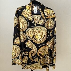 Versace Black and Gold Men's silk Shirt